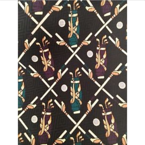 Golf Tie Gift Silk Handmade A. Rogers - Picture 3 of 8